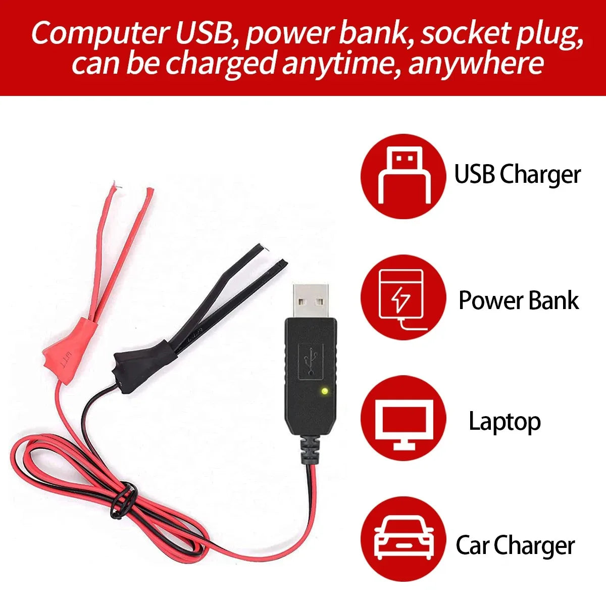 Universal USB Charger Cable for BaoFeng UV-5R UV-82 BF-888S Radio Radio Charger Cable Oasis Select
