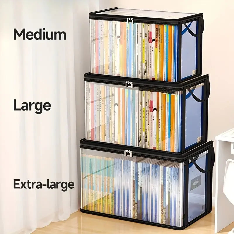 Clear PVC Storage Box | Flip-Top Lid & View Window | Multi-Use Organizer for Toys, Crafts & Supplies | Durable Gift Container Oasis Select