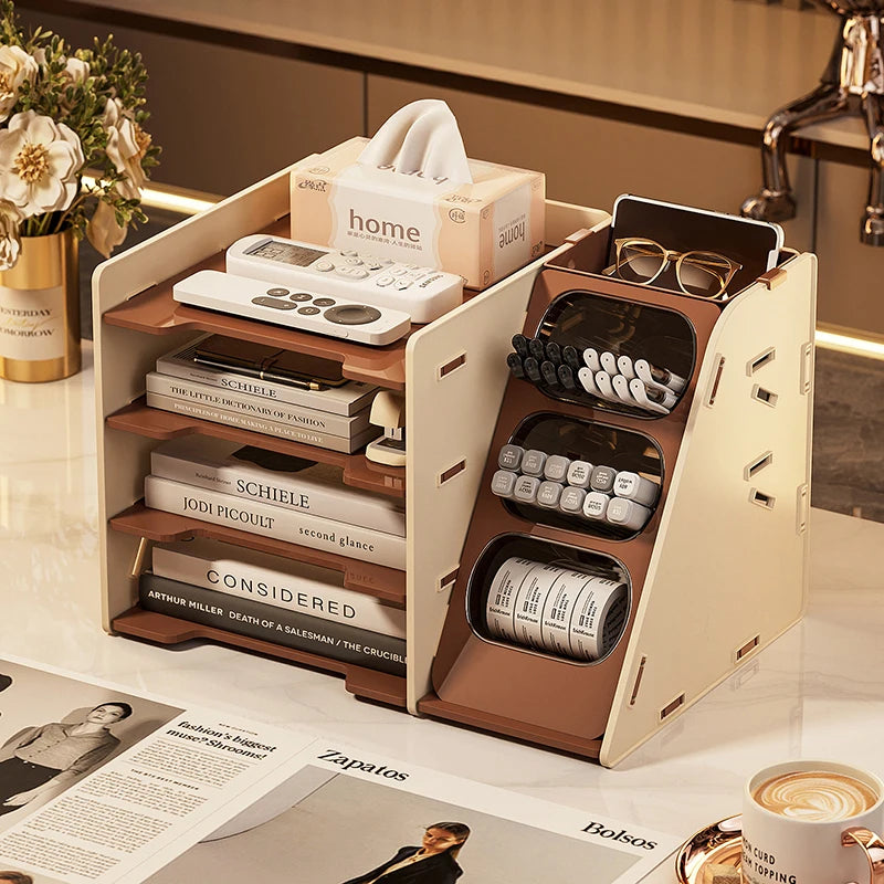 Desktop storage box, office desk file and stationery storage rack, cosmetics and skincare products storage cabinet Oasis Select
