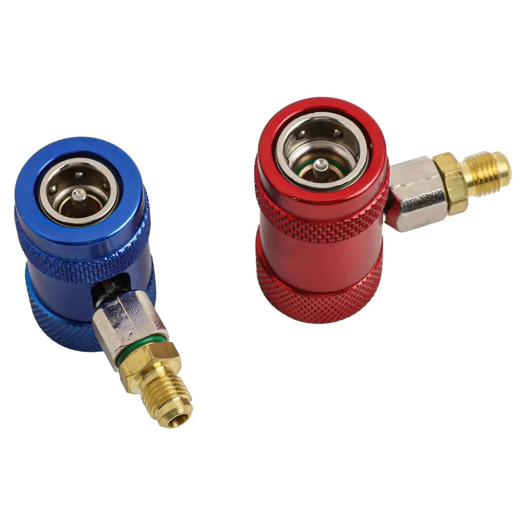 Quick Couplers Set for R1234yf with Innovative Valve Core Remover Ensures Reliable For HVAC System Service and Diagnostics Oasis Select