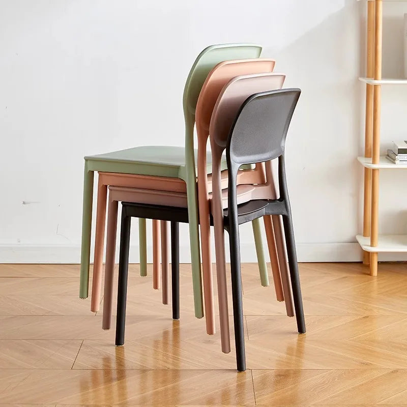 Chair Household Plastic Dining Chair Back Chair Thickened White Commercial Dining Table Chair Bedroom Outdoor Sedentary Oasis Select