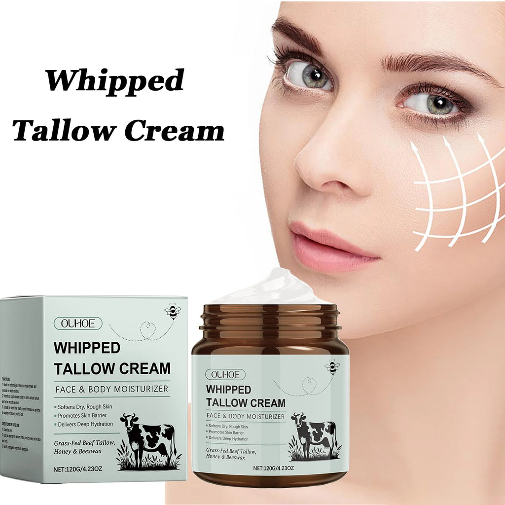 Whipped Tallow Cream Deep Nourish Fade Fine Lines Anti Aging Brighten Improve Dryness Natural Tallow Facial Moisturizing Cream Oasis Select