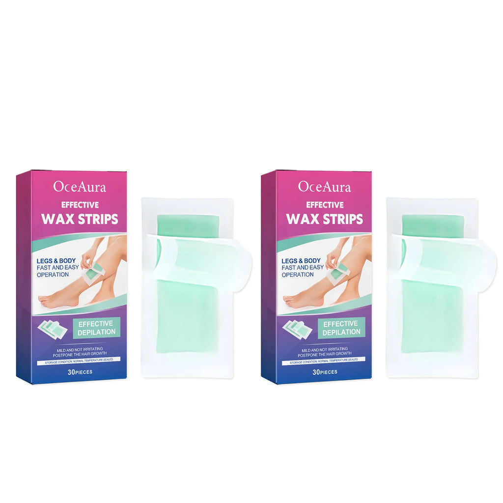 Hair Removal Wax Strips Painless Bikini Chin Upper Toes Legs Underarm Arm Depilation Patch Summer Unisex Facial Body Beauty Tool Oasis Select Blueberries x 2pcs