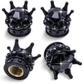 Car tire modification accessories Crown valve cap Diamond valve core cap Inlaid diamond valve cap Car supplies Oasis Select 4pcs