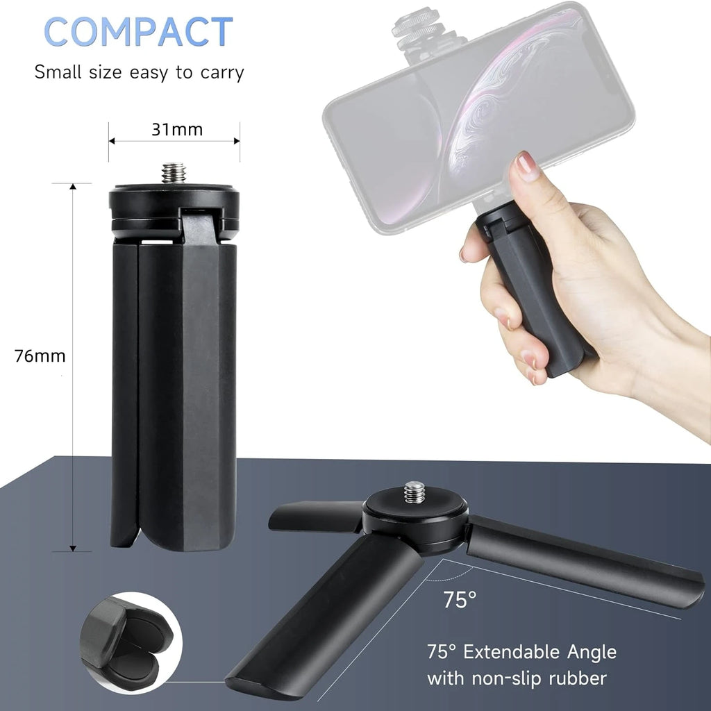 VeFly Mini Table Tripod Stand with 1/4" Screw | Phone & Camera