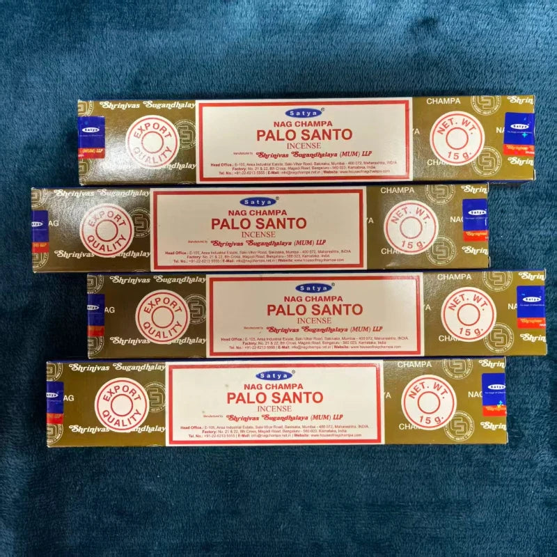 Satya Sai Baba Incense Sticks Hand-Rolled 15g*4boxes , Multiple Scents: Sandalwood, Dragon's Blood, Super Hit, NAGCHAMPA,etc. Oasis Select PALO SANTO