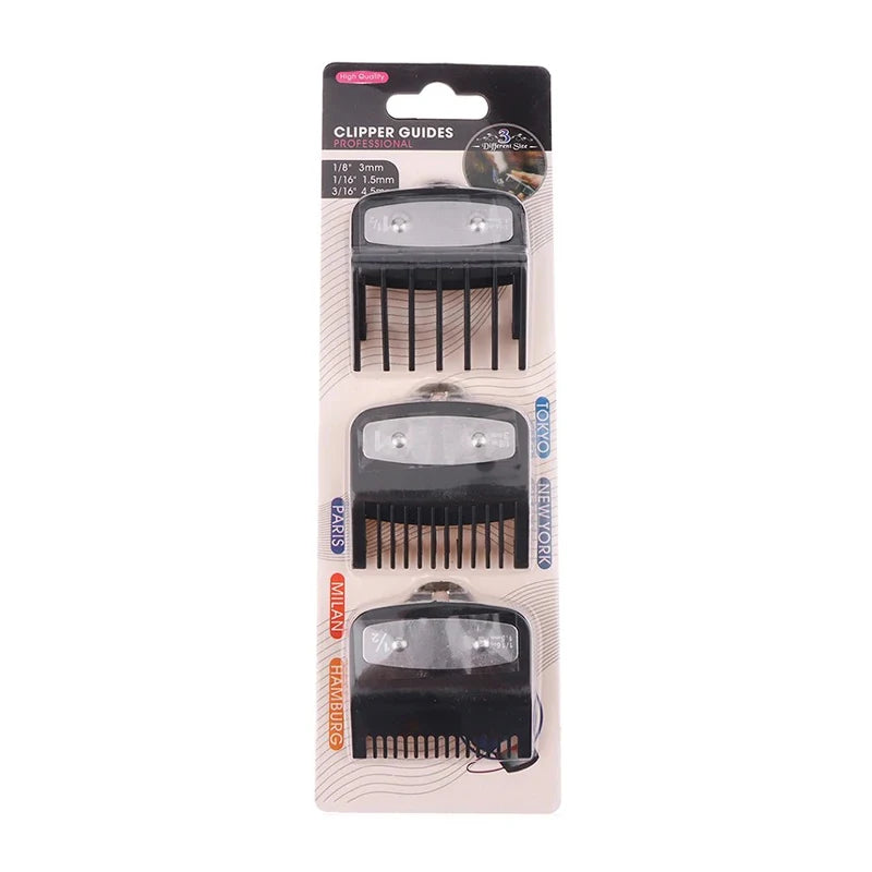1/3/5Pcs Hair Clipper Guards Guide Combs Trimmer Styling Tools Attachment Compatible 1.5mm 3mm 4.5mm Oasis Select 111-Black