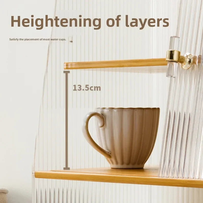 Dust-proof cup storage rack, cup holder, water cup storage rack, tea set, cup holder, coffee cup, mug storage box. Oasis Select