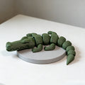 3D Printed Articulated Crocodile Figurine Joint Mobility Home Office Desktop Decor Ornament Animal Statue Household Decor Gifts Oasis Select Dark green