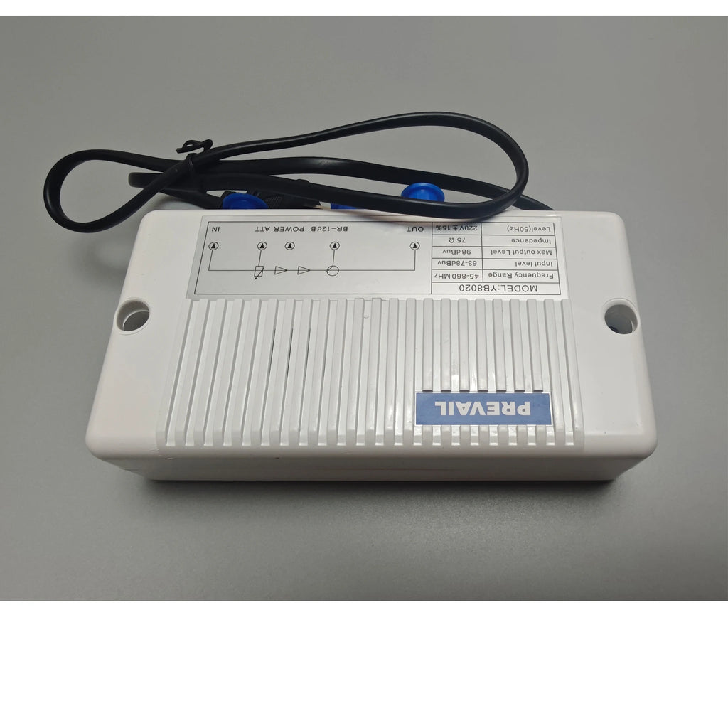 20db cable TV RF signal amplifier indoor type 45-860MHz 1 in 2 out, adjustable output Catv amplifier Oasis Select 20DB