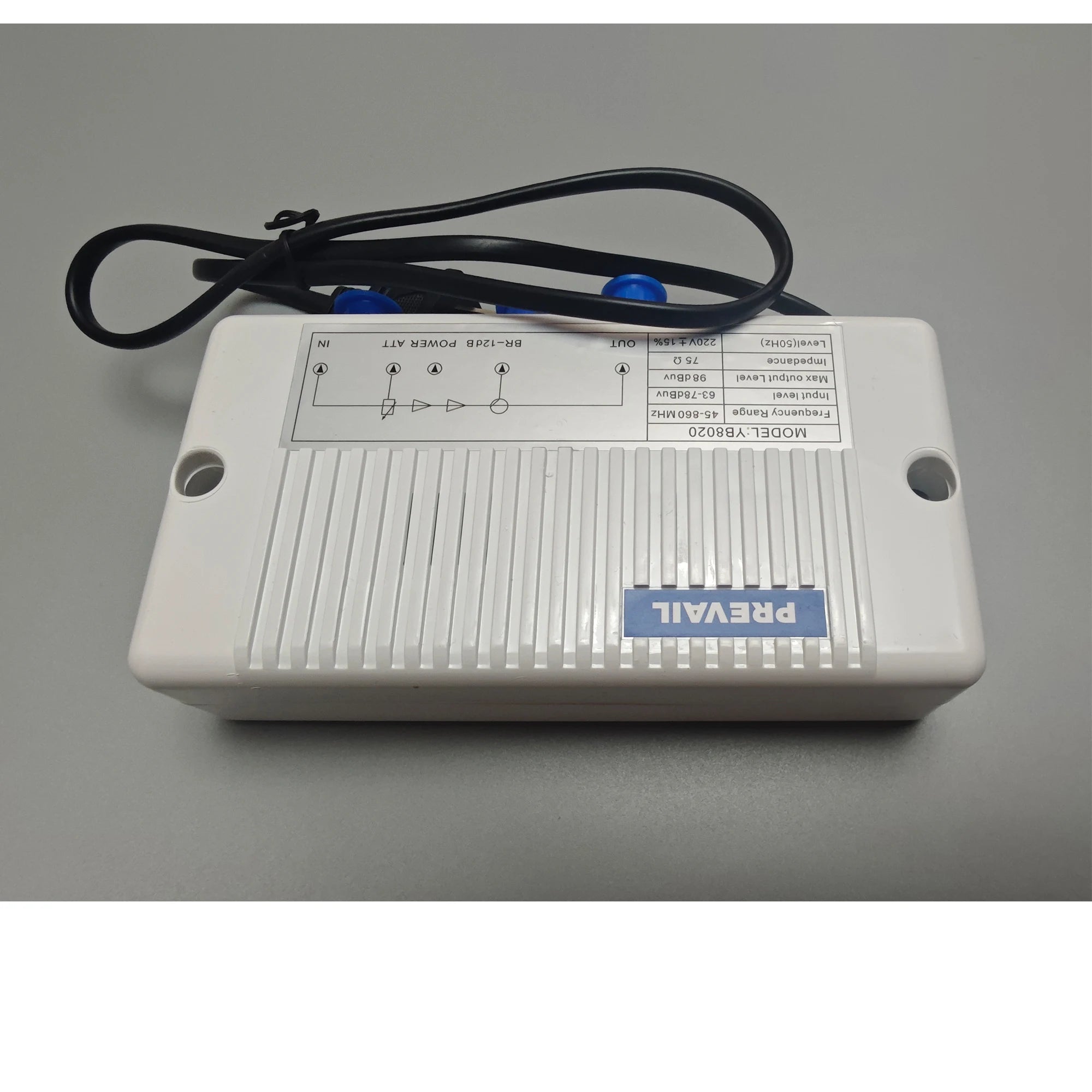 20db cable TV RF signal amplifier indoor type 45-860MHz 1 in 2 out, adjustable output Catv amplifier Oasis Select 20DB