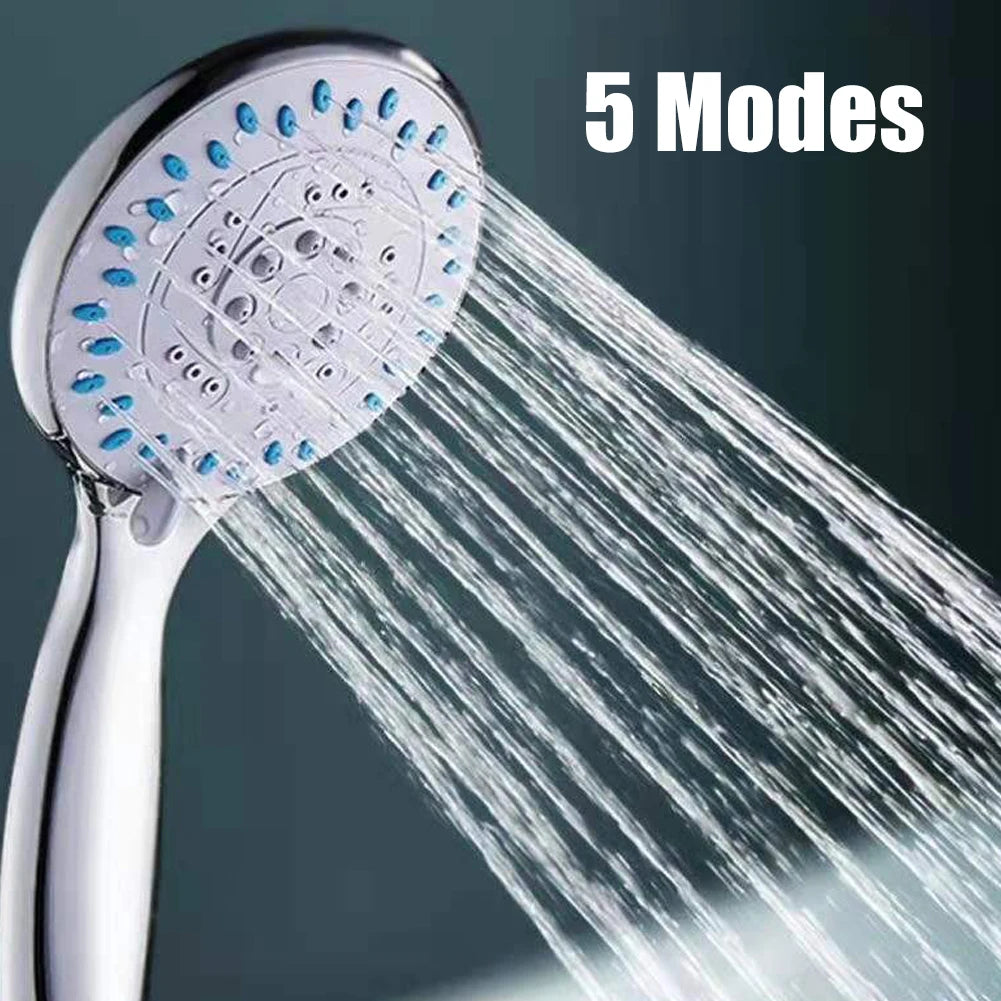 Handset Shower Head Large Mode Shower 20cm Bath Handset Heads Head High Pressure Silver Standard Shower 0°- 90°
