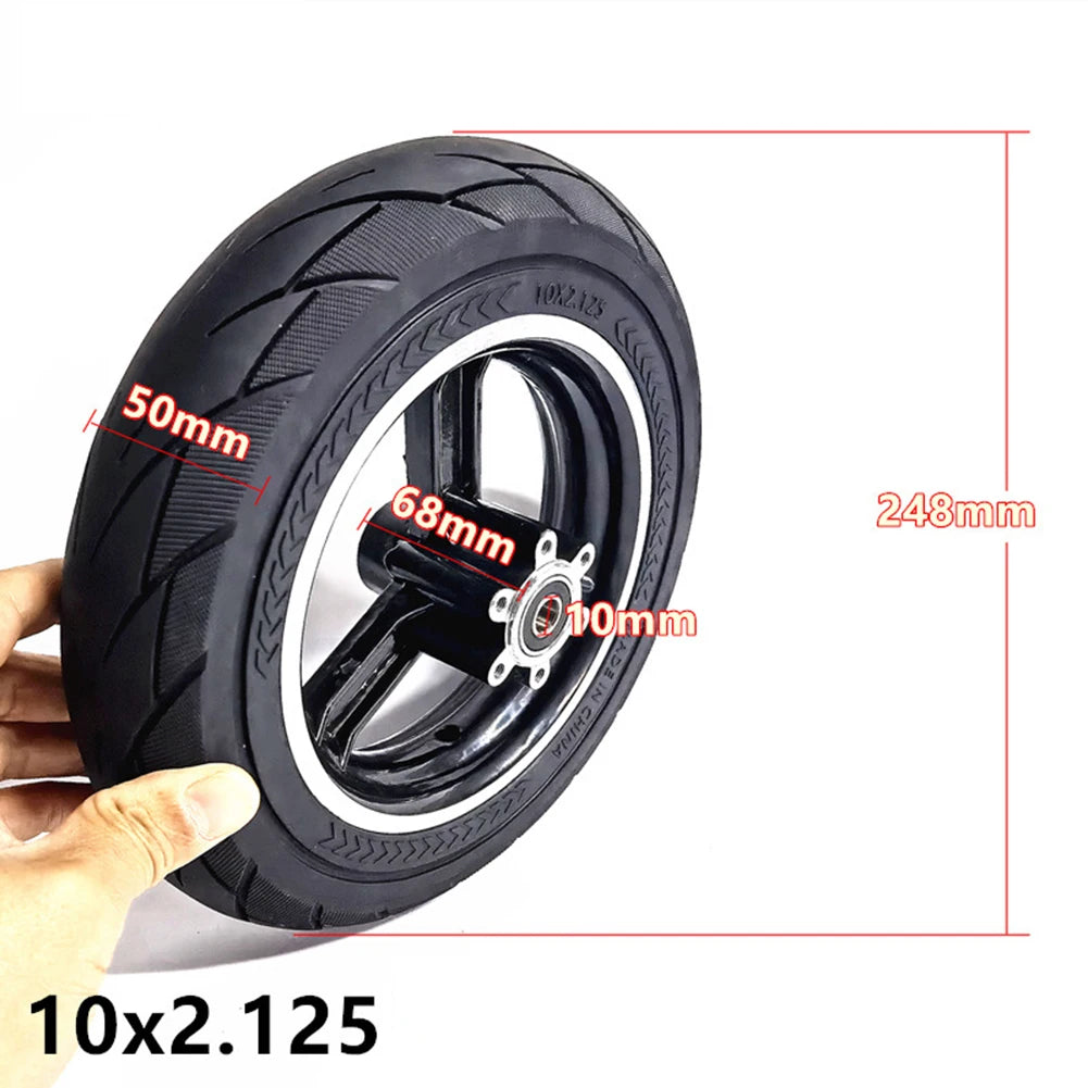 Outdoor Sports Solid Tire Complete Wheel 10MM/12MM Disc Brake 248MM Outer Diameter Hollow Solid Tire Brand New Oasis Select Disc Brake