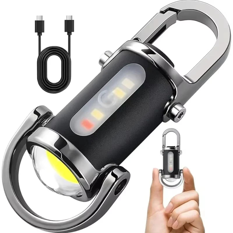 Mini LED Magnetic Flashlight 2000LM 8 Modes USB Rechargeable