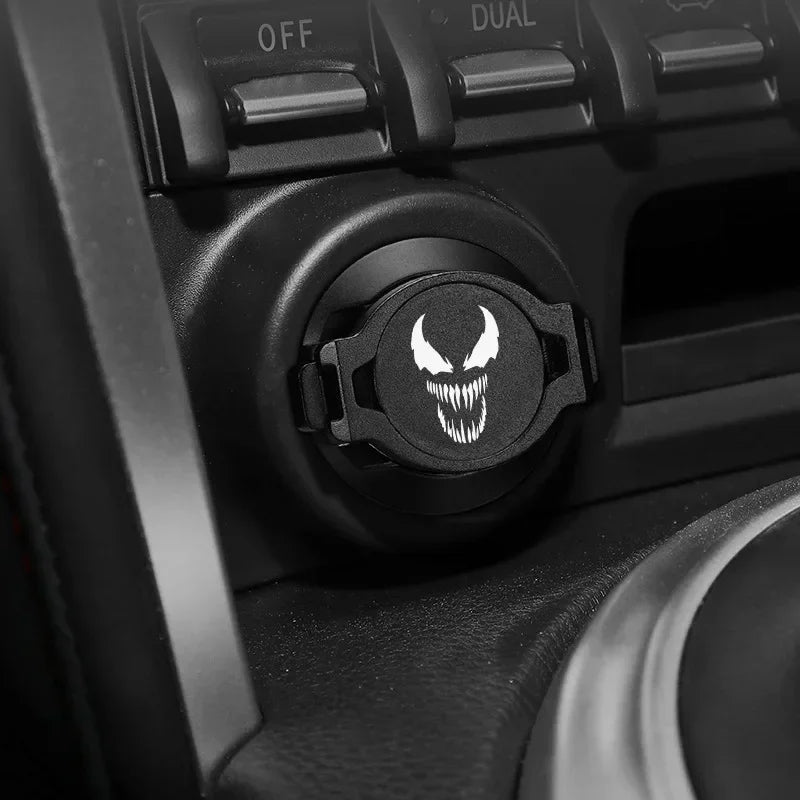 Start Stop Button Cover Engine Ignition Push Button Ring Styling Accessories Ignition Switch Protective Cover For All Cars Moto Oasis Select Venom-Black