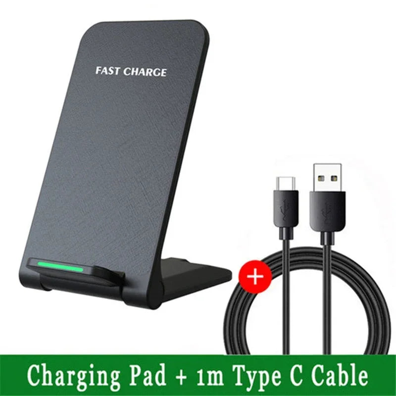 Wireless Charger Dock Desktop Foldable Foldable Fast Charging For iPhone 16 15 14 13 12 Pro Max Quick Phone Chargers Station Oasis Select Black Wiht Cable