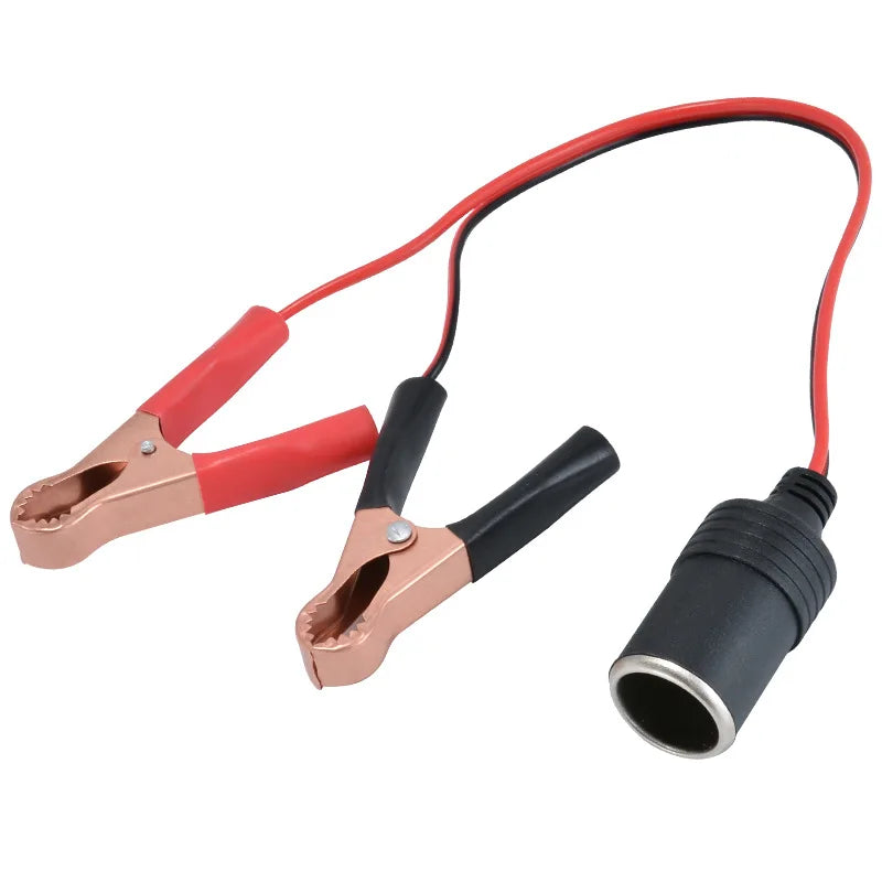 12V Car Battery Clip Adapter Cigarette Lighter Power Socket Adaptor Universal Automotive Use Random Connector Head Auto Socket Oasis Select