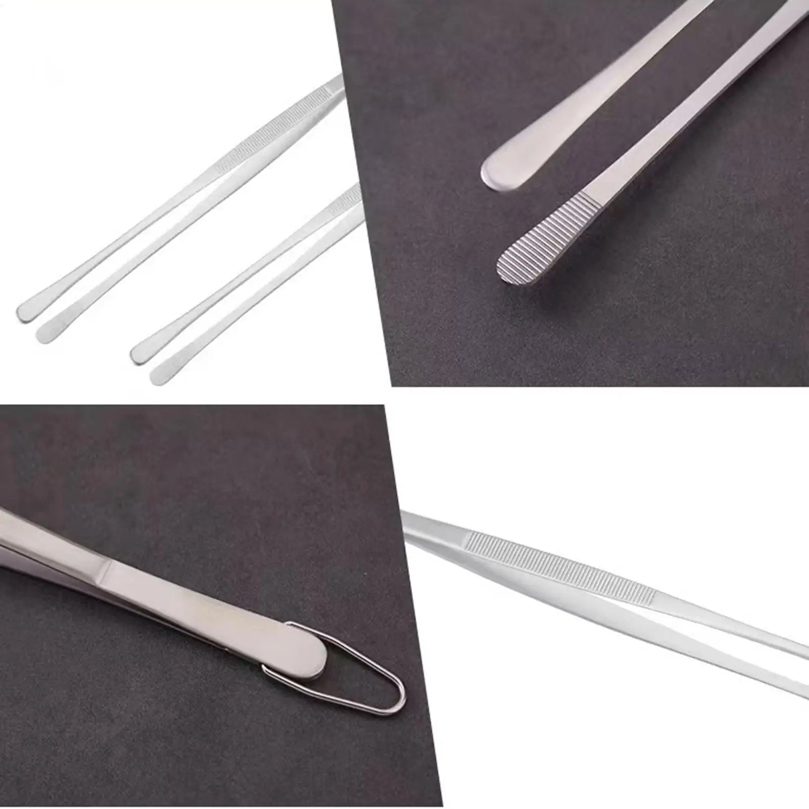 Long Cooking Tongs Stainless Steel Kitchen Tongs Non-Slip Heat Resistant BBQ Grill Tongs for Steak Seafood Buffet Salad Cooking Oasis Select