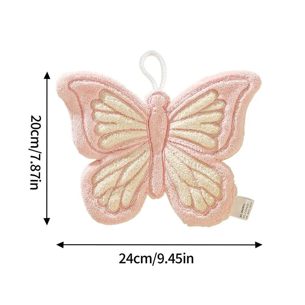 Hand Towels Butterfly Shape Absorbent Kitchen Towel Soft Towel Hanging Towels Handkerchief Towels Home Wash Hand Towels Oasis Select Pinks