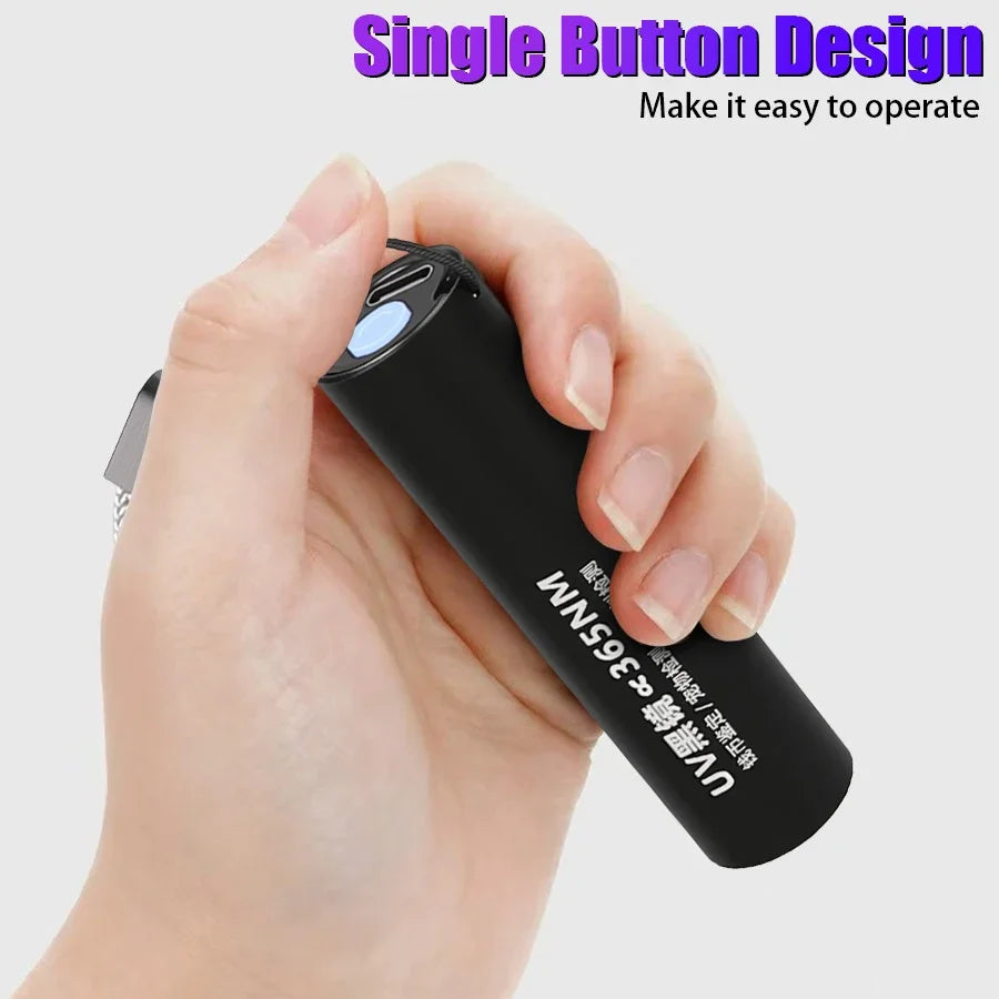 365nm UV Flashlight – USB Rechargeable Ultraviolet Torch