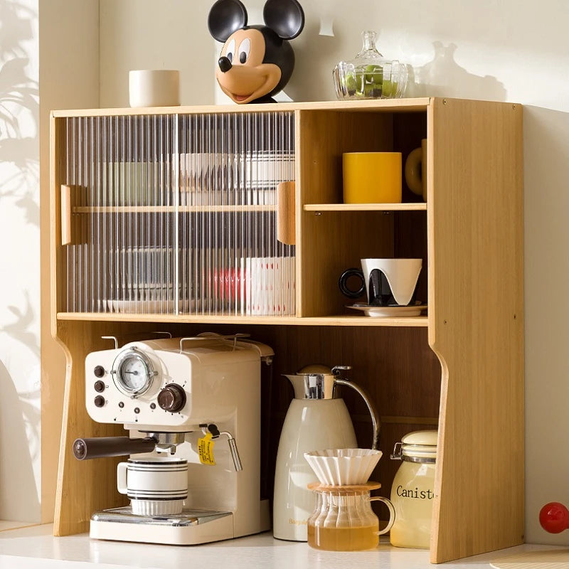 Cup storage rack desktop dining side coffee machine kettle storage cabinet multi-layer dustproof water cup tea set cup holder Oasis Select