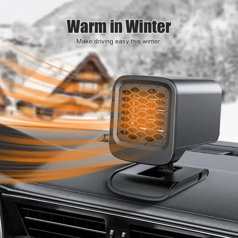 12V 2 in 1 Car Heater Fan Electric Cooling Heating Windshield Defogging Demister Heater Air Purification Anti Fog System Oasis Select