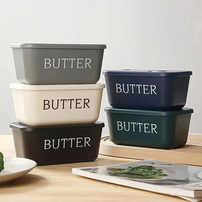 1pcs Butter Container Box with Knife Simple Restaurant Sealed Storage Box Knife Butter Slicer Tableware Oasis Select