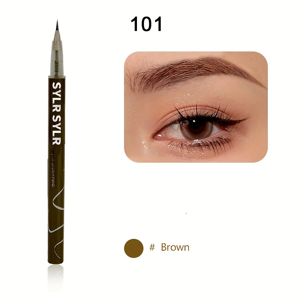 0.008mm Ultra Fine Eyebrow Pen Long Last Smudge Proof Waterproof Sweat-Proof High Pigmented Easy Applying Liquid Eye Brow Pencil Oasis Select 101 Brown