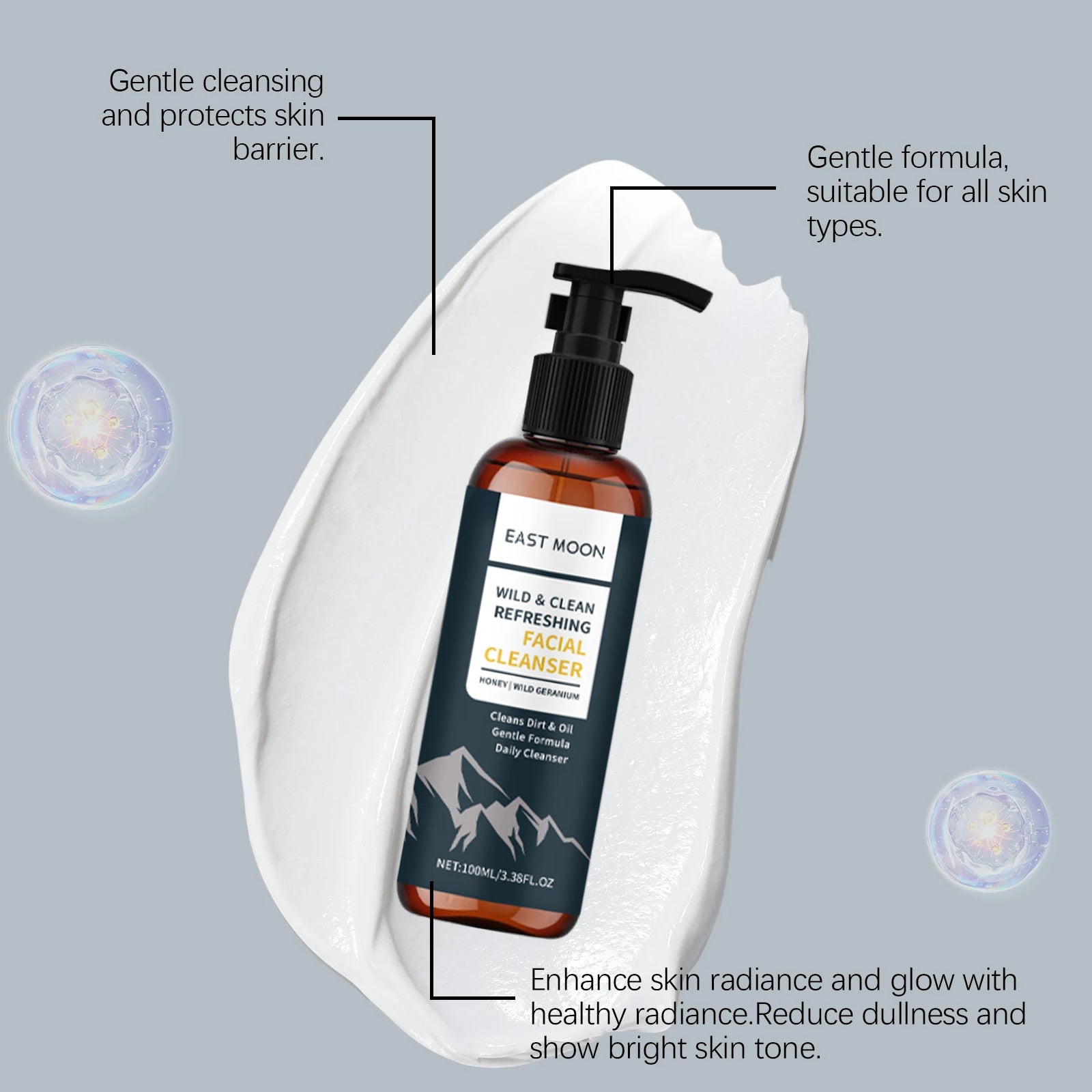 Men'S Nourishing Face Cleanser, Gently Cleanses Skin, Refreshing Oil-Control, Ideal For Daily Facial Care And Maintenance Oasis Select