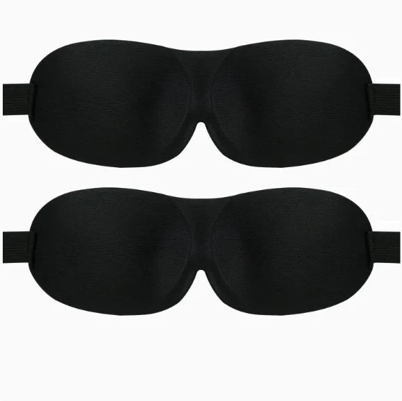 3D Adjustable Sleep Mask with Breathable Design, Blocks Light While Allowing Air Circulation for Eyes, Unisex Comfort Fit Oasis Select 2pcs