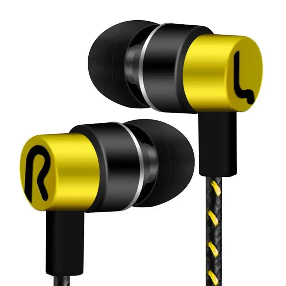 Universal Wired Earphone Noise Reduction In-Ear Stereo Earphones Noodles Style Sport Headset For Samsung Huawei Headphones Oasis Select Gold