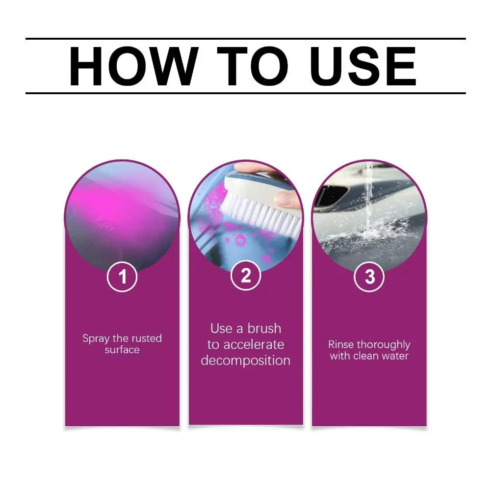 NEW Rust Remover Spray Powerful Removes Metal Oxide Anti Rust for All Metal Professional Auto Care Fast Acting Oasis Select