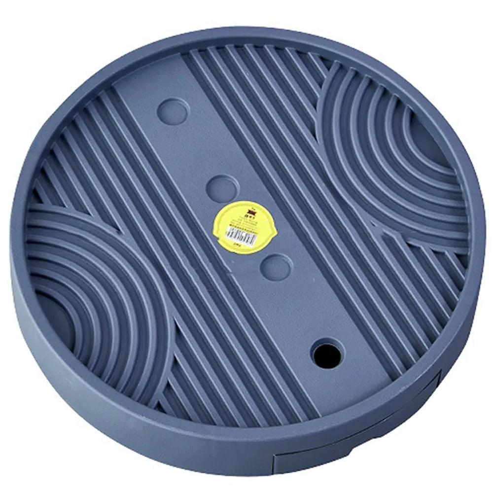 Round Movable Plant Stand with Drainage Tray | Heavy Duty Rolling Plant Stand Oasis Select Blue-32.5cm-