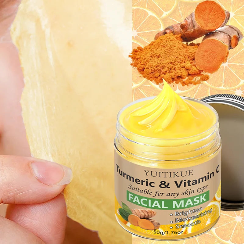 YUITIKUE Turmeric & Vitamin C Face Mask – Brighten & Glow