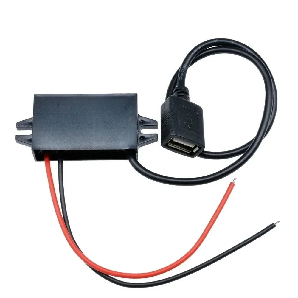 Car Power Step Down Buck Converter Power Supply Male Female Micro USB Adapter Auto Protection DC-DC 12V to 5V 3A 15W Oasis Select