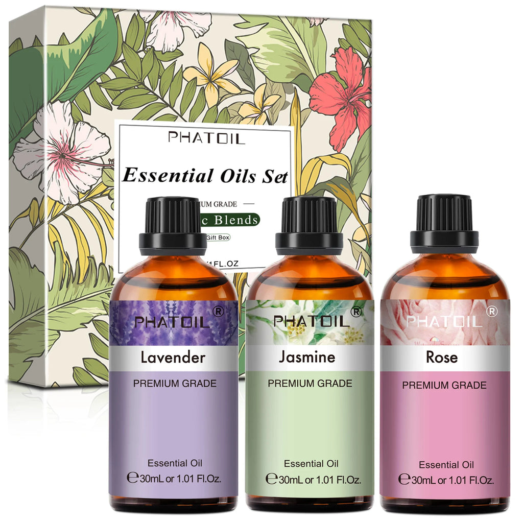 PHATOIL Pure Essential Oils 30ml | Aromatherapy Diffuser Set
