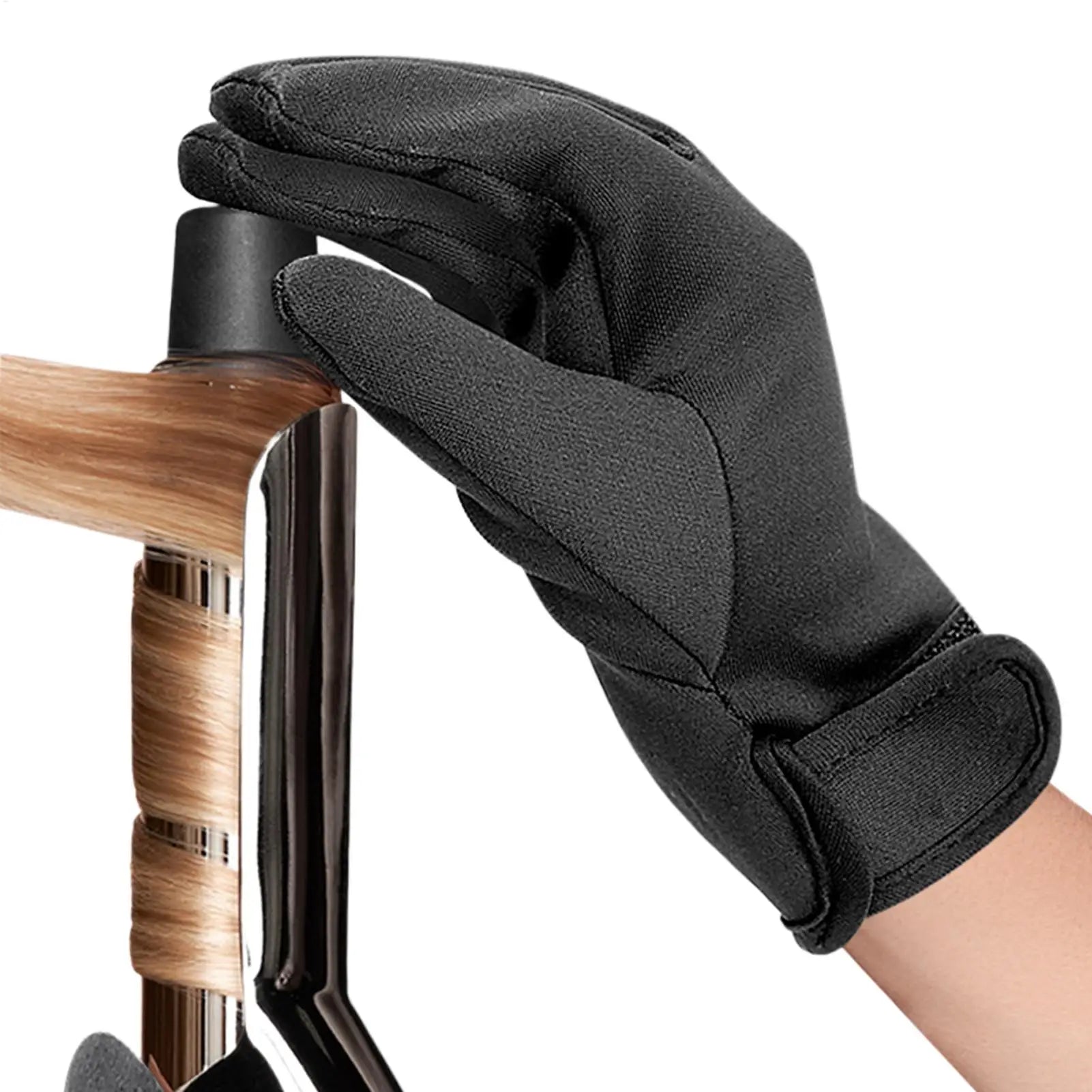 1PC Heat Resistant Finger Glove Hair Straightener Perm Curling Tool Heatproof Protective Heat Proof Gloves for Hair Styling Oasis Select