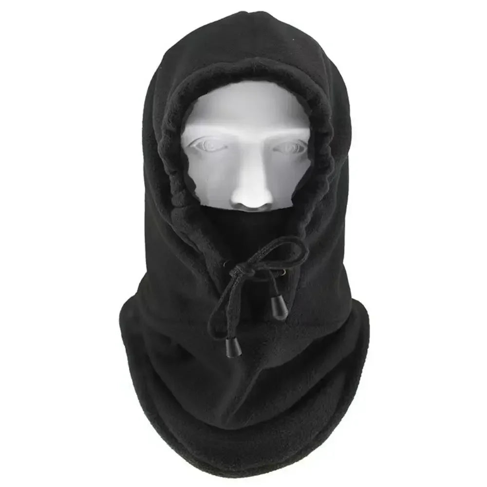 Warm Fleece Balaclava for Men Women Winter Face Mask Neck Warmer Hooded Cap Windproof Thermal Head Cover Beanies Bandana Oasis Select black