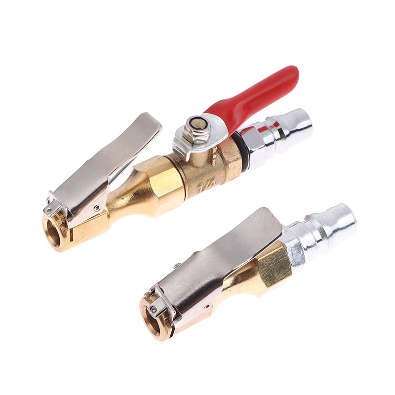 Chuck Quick Inflation Hose Nozzle Car Tire Inflator Nozzle Lock On Tire Inflator With Valve Air Compressor Adapter For Car SUV Oasis Select