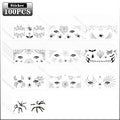 10-100PCS Halloween Spider Face Temporary Tattoo Stickers Black Bat Scary Fake Body Art for Kids Adults One Time Use Waterproof Oasis Select 100PCS