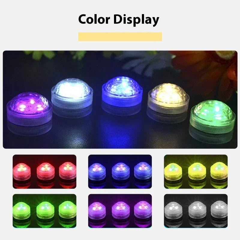 Underwater Light LED Small Knob Light, Seven-color Synchronous Waterproof Remote Control Color Light, Candle Light, Diving Light Oasis Select