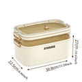 Saim First Aid Organizer Box Medical Box Transparent 3-Tier Fold Tray with Removable Pill Case Portable Lockable First Aid Conta Oasis Select 2Layer creamL