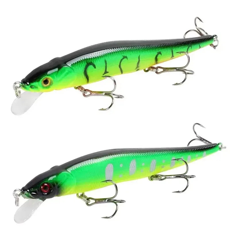 1/2pcs Fishing Lure 11.5cm/14g Minnow Crankbait Wobblers 3D Eyes Perch Artificial Bait Pike Carp Bait Swim Bait Fishing Pesca Oasis Select Mix-2pcs 14
