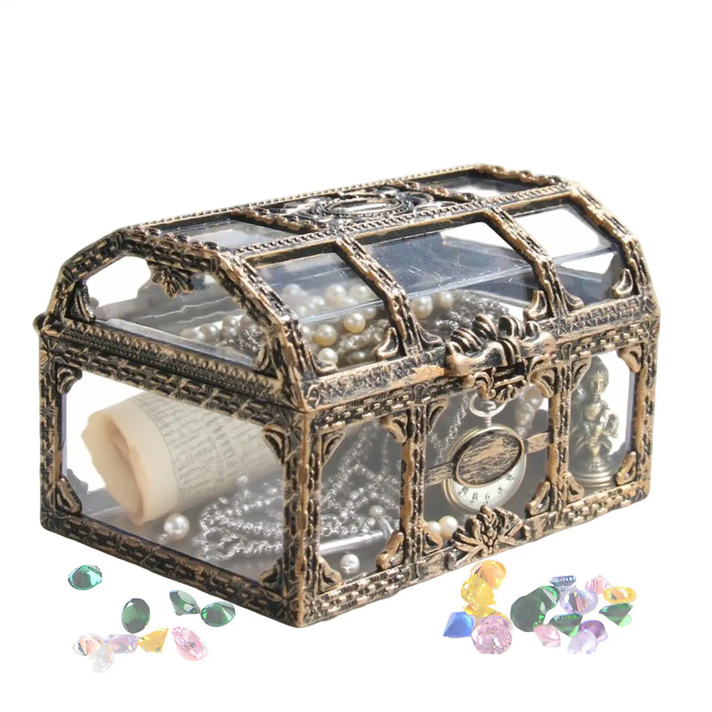 Treasure Box Toys Pirate Small Portable Transparent Multifunctional Organizer Beach Treasure Toys for Summer Party Beach Outdoor Oasis Select