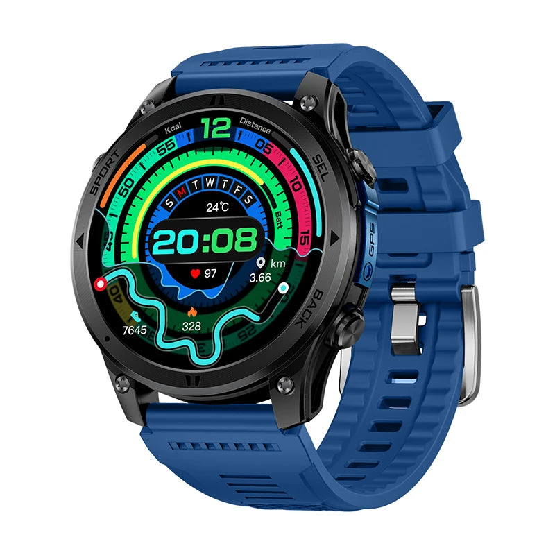 Outdoor GPS Path 1.46"100+ Multi-sport Mode BT Call Smart Watch IP68 Waterproof Sports Run Tracker Compass Smartwatch Men 530mAh Oasis Select BBBLS