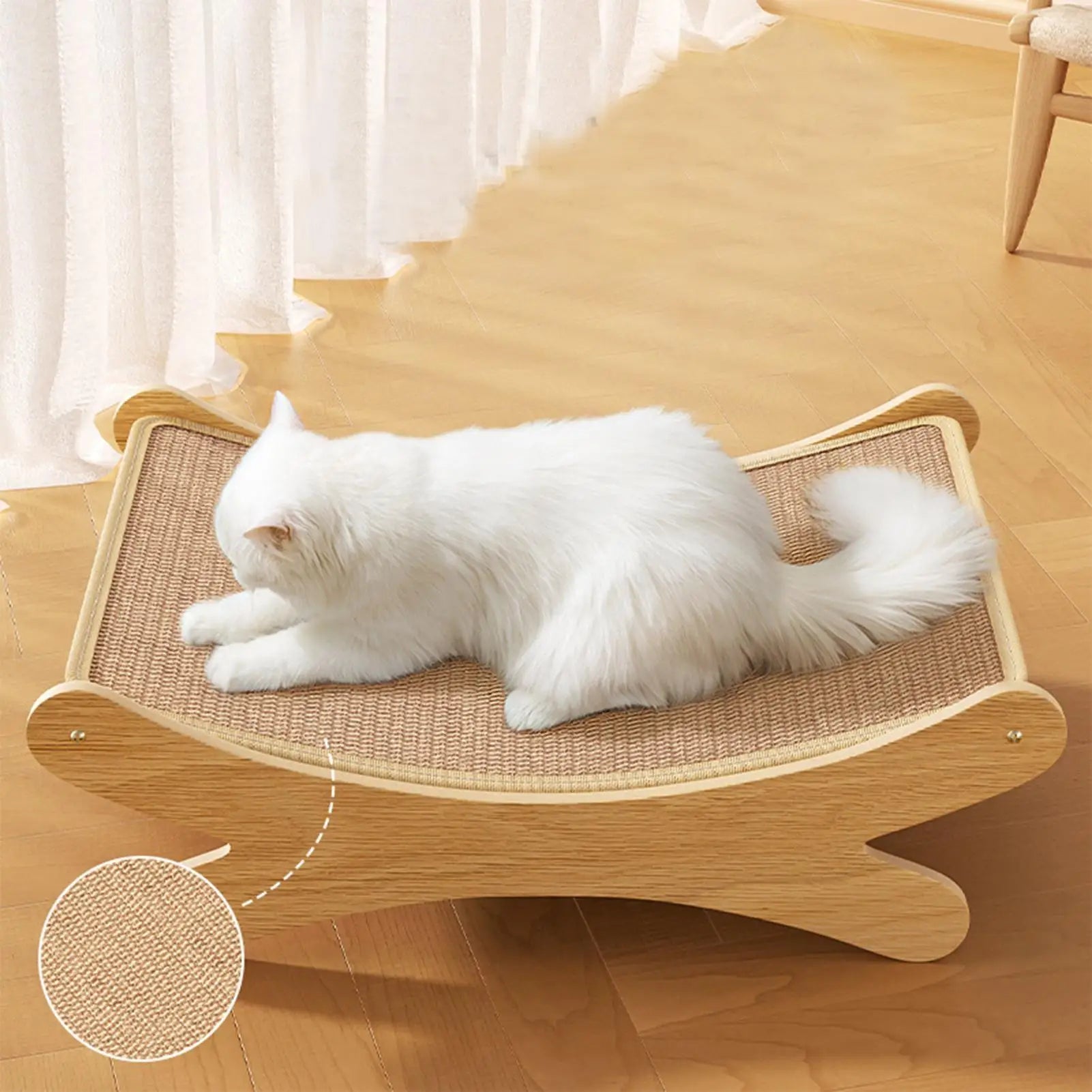 Cat Scratch Pad 2 in 1 Scratch Lounge Cat Bed Breathable Wear-Resistant Cat Lounge Bed Nest for Indoor Outdoor Oasis Select