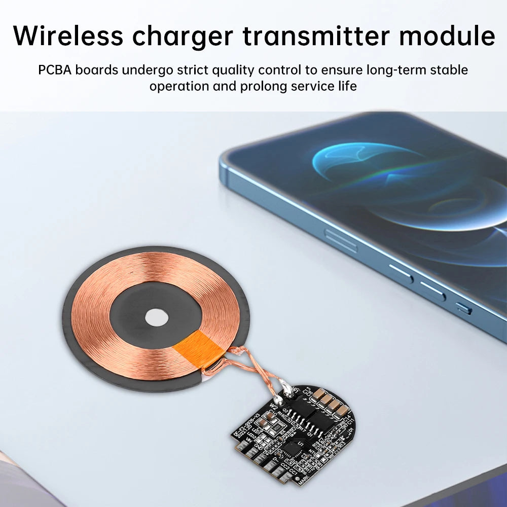 15W High Power Wireless Charger Module Wireless Charger Transmitter Module PCBA Board Coil Support Magnetic Pop-up Window Oasis Select