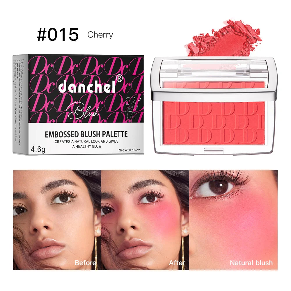 Face Blusher Matte Natural Cheek Tint Brighten Face Pink Red Face Contouring Cosmetics Blush Powder Soft Female Makeup Oasis Select 015