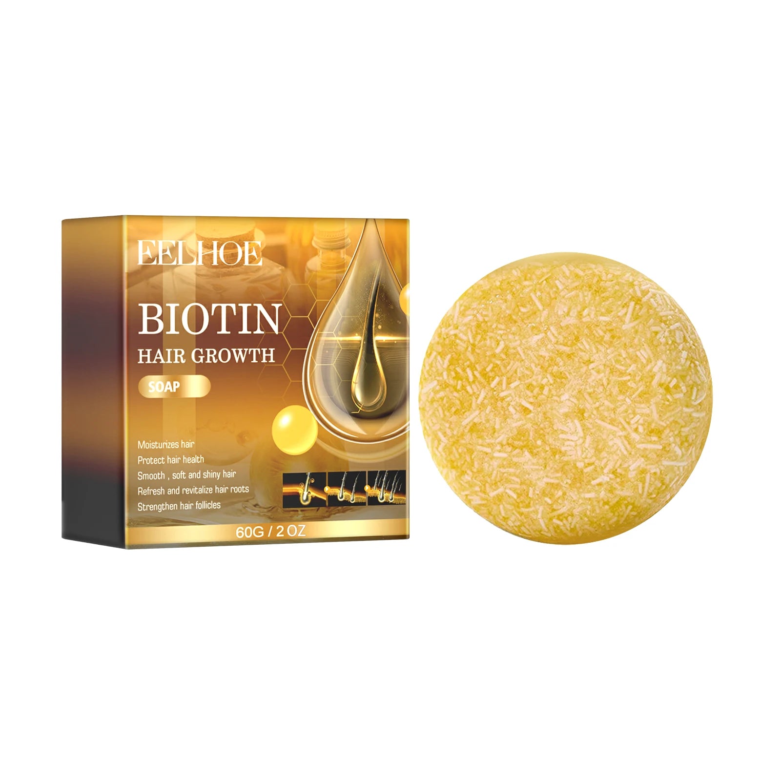 Biotin Hair Growth Products Fast Growing Oil Conditioner Frizz Damaged Repair Hair Thinning Soap Nourish Root Dense Hair Shampoo Oasis Select Hair Soap 60g