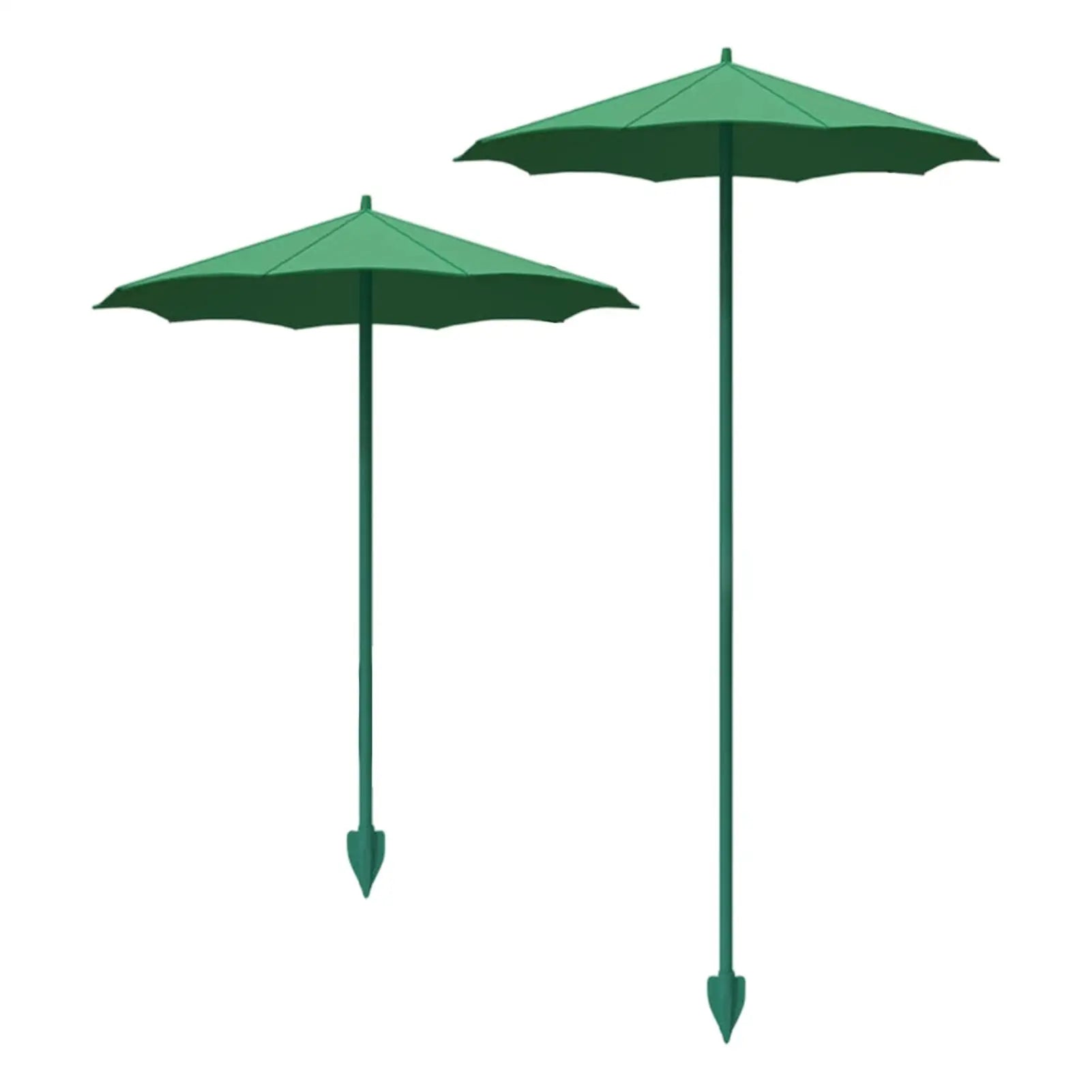 3pcs Round Garden Plant Umbrellas Adjustable Height Waterproof For Outdoor Courtyards Backyard Plant Sun Protecting Parasol Oasis Select